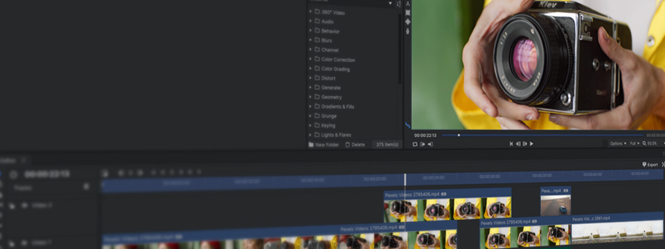 Style: Dark Theme HitFilm Express add-on pack preview